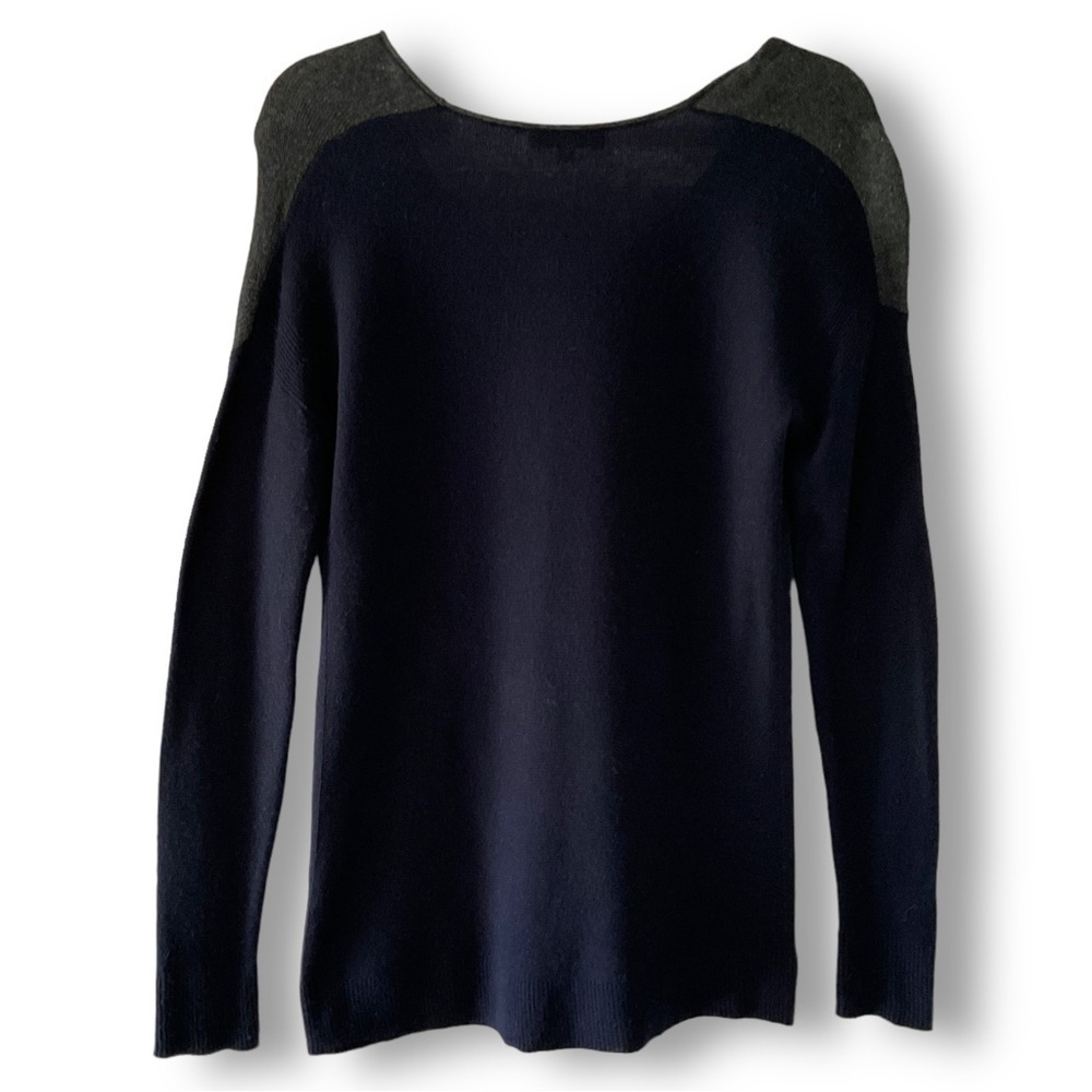 Madewell Kimball Colorblock Sweater Sz S Blue Gray Merino Wool Alpaca Blend - Picture 9 of 14